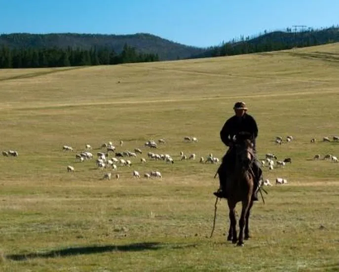 nomaden in tuva rusland