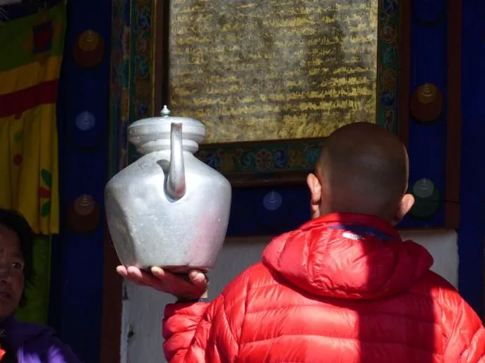 monnik in paro vallei