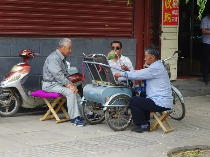 dimsum reizen gansu zhangye riksja spel