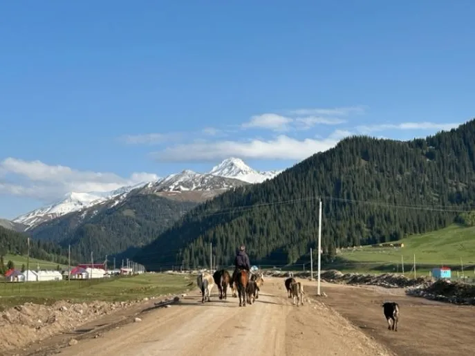 vallei van karkara in kyrgyzstan