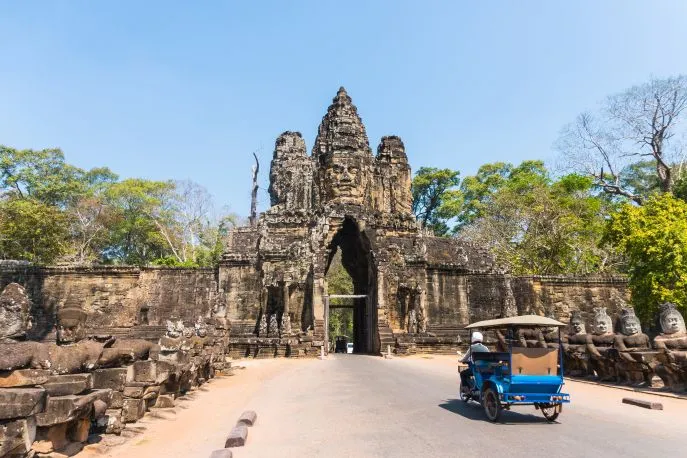 siem reap dimsum reizen ingang Angkor riksja