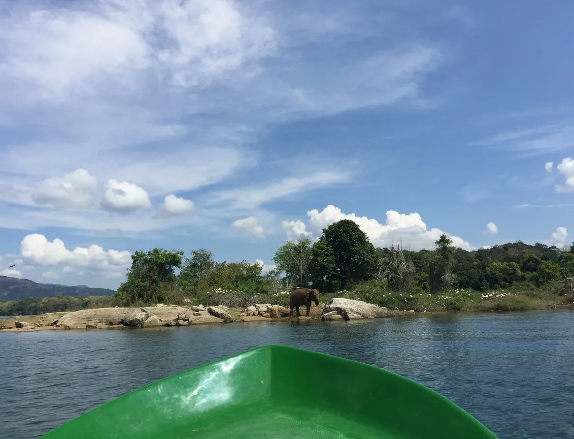 Gal Oya Sri Lanka boottocht kano olifant natuur