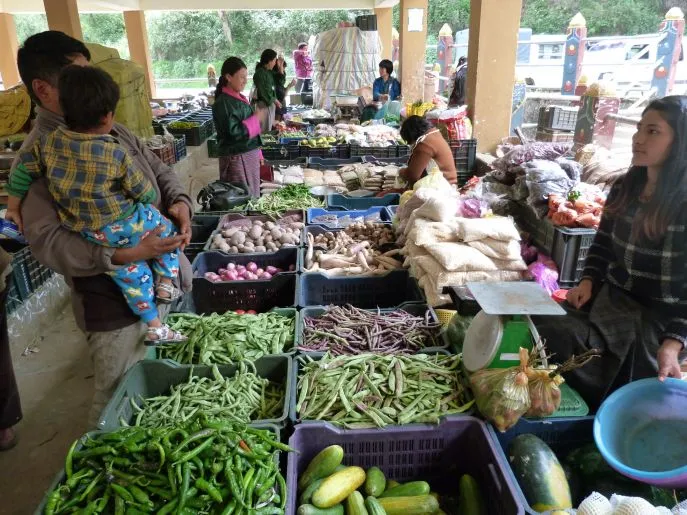 markt trongsa bhutan